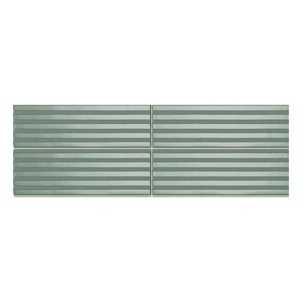 50x150mm Self Style - Mini Subway Green (Stripes) Gloss