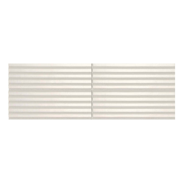 50x150mm Self Style - Mini Subway Off White (Stripes) Gloss