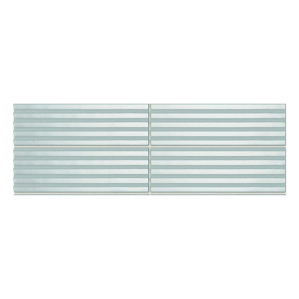 50x150mm Self Style - Mini Subway White (Stripes) Gloss