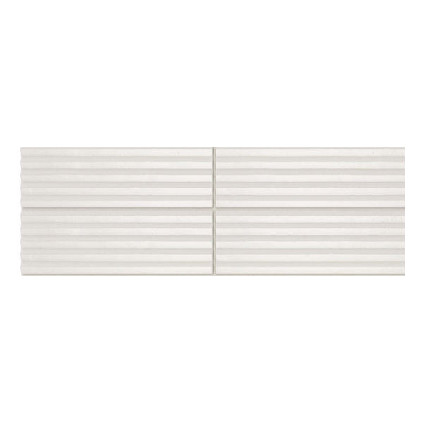 50x150mm Self Style - Mini Subway White (Stripes) Gloss