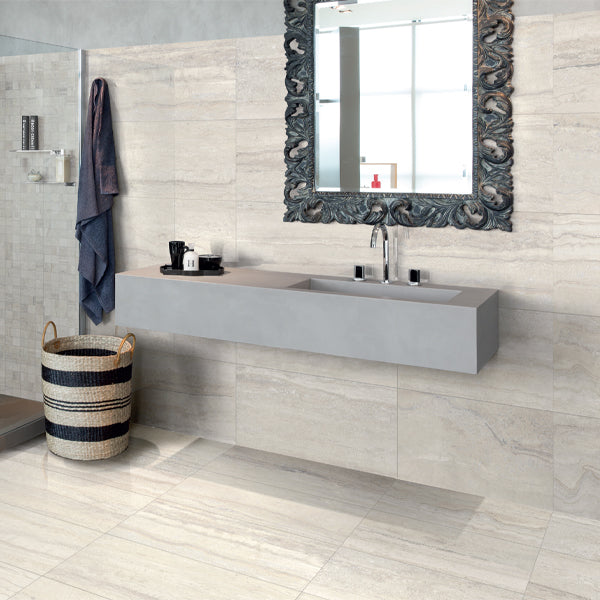 600x1200mm Antica Ceramica Rubiera - Momento Travertino Bianco