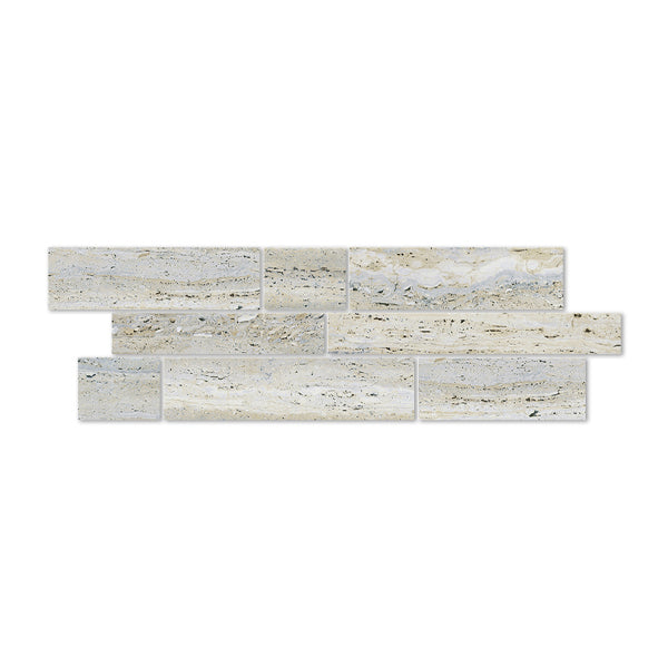 600x200mm Everstone - Euromarmo Travertine Silver Gold Bayline