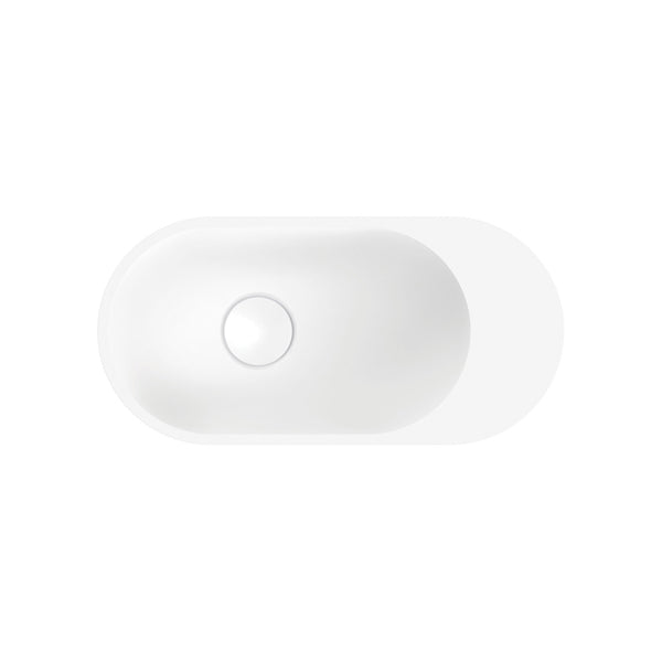 Ari Solid Surface Wall Basin, No Tap Hole