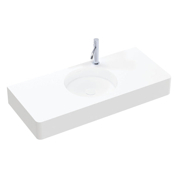 Encanto 1000 Solid Surface Wall Basin, 1 Tap Hole