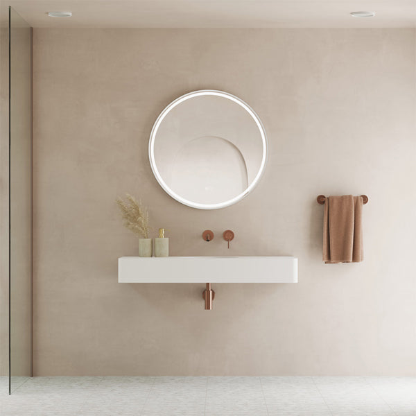 Encanto 1000 Solid Surface Wall Basin, No Tap Hole