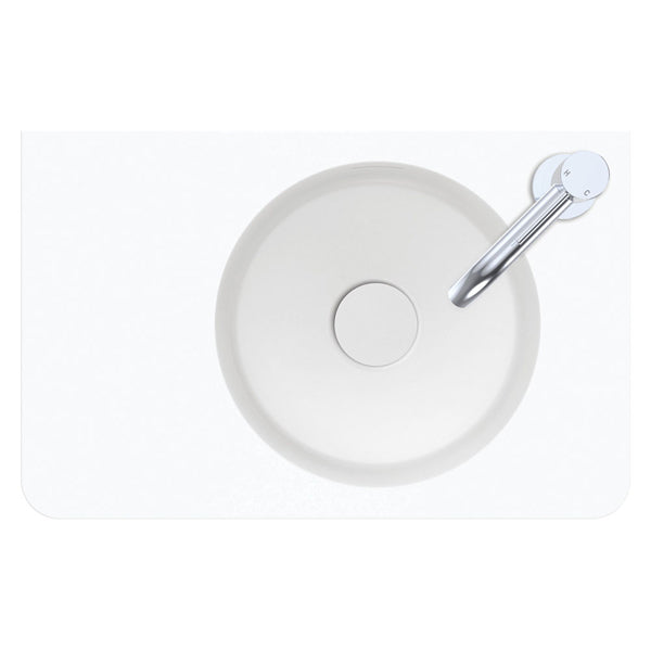 Encanto 470 Solid Surface Wall Basin, 1 Tap Hole