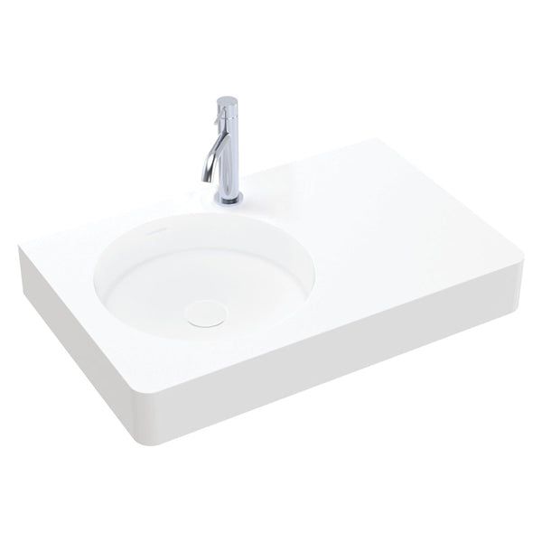 Encanto 700 Solid Surface Wall Basin, 1 Tap Hole