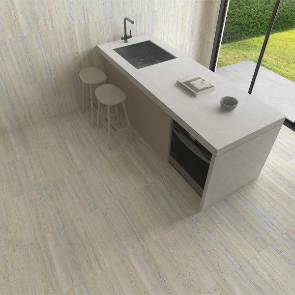 600x200mm Everstone - Euromarmo Travertine Silver Gold Bayline