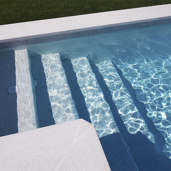 312x495mm Ezarri Pool Mosaic - Zen Stone Carrara 25mm Safe (Anti-Slip)