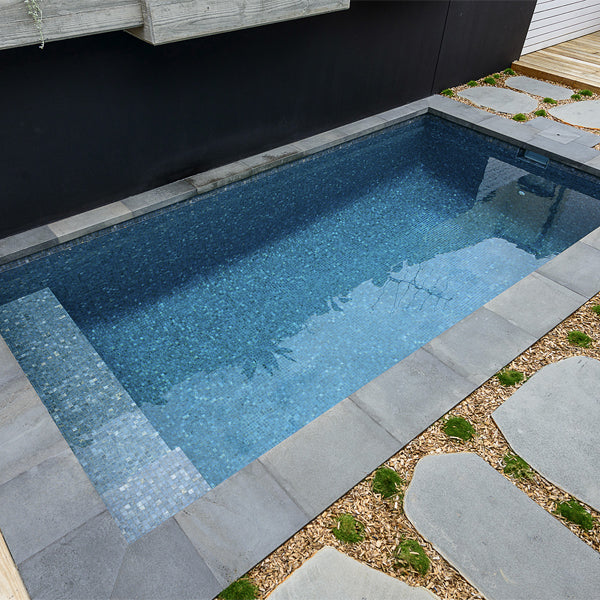 312x495mm Ezarri Pool Mosaic - Zen Stone Dolerite 25mm Matt