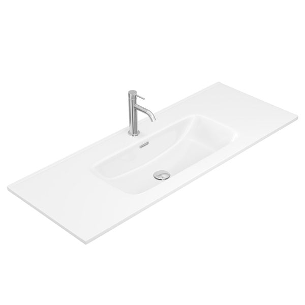 Joli Gloss Full Depth Ceramic Basin Top 1200mm 1TH