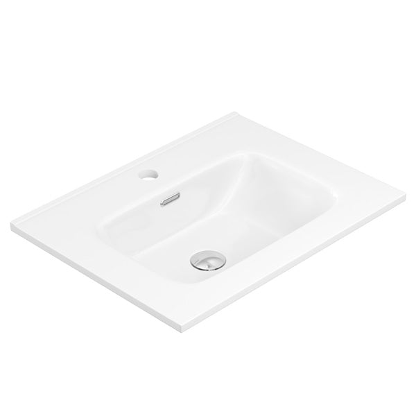 Joli Gloss Full Depth Ceramic Basin Top 600mm 1TH