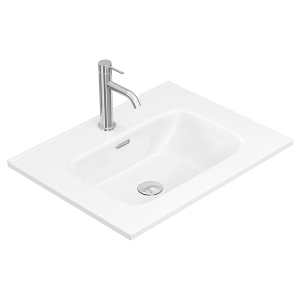 Joli Gloss Full Depth Ceramic Basin Top 600mm 1TH