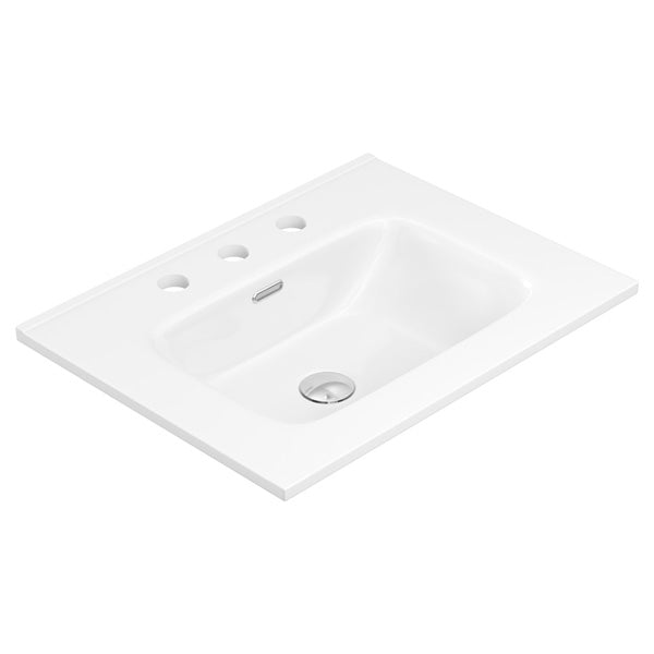 Joli Gloss Full Depth Ceramic Basin Top 600mm 3TH