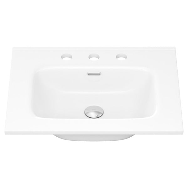 Joli Gloss Full Depth Ceramic Basin Top 600mm 3TH