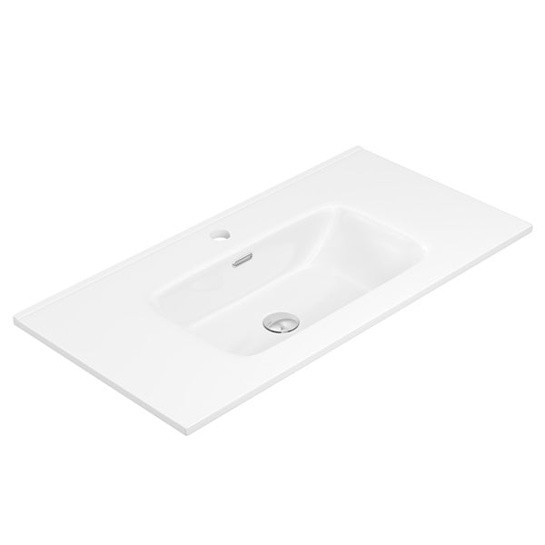 Joli Gloss Full Depth Ceramic Basin Top 900mm 1TH