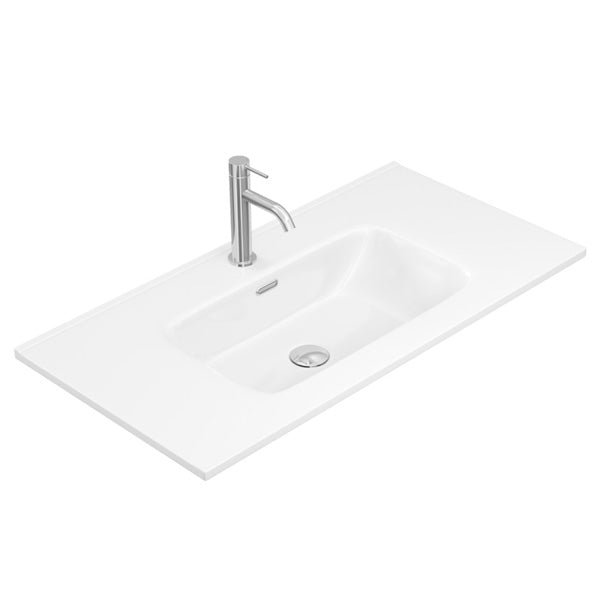 Joli Gloss Full Depth Ceramic Basin Top 900mm 1TH