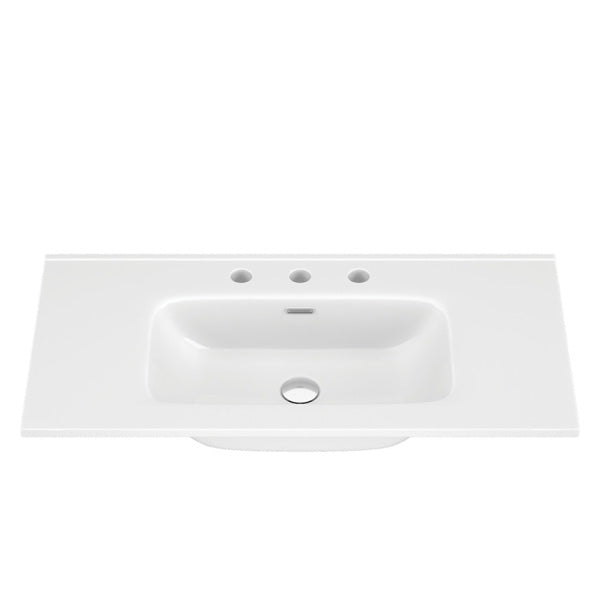 Joli Gloss Full Depth Ceramic Basin Top 900mm 1TH