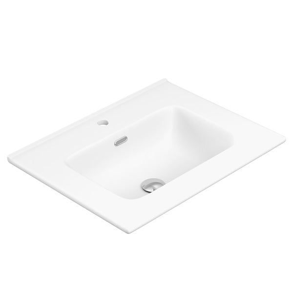 Joli Matte Full Depth Ceramic Basin Top 600mm 1TH