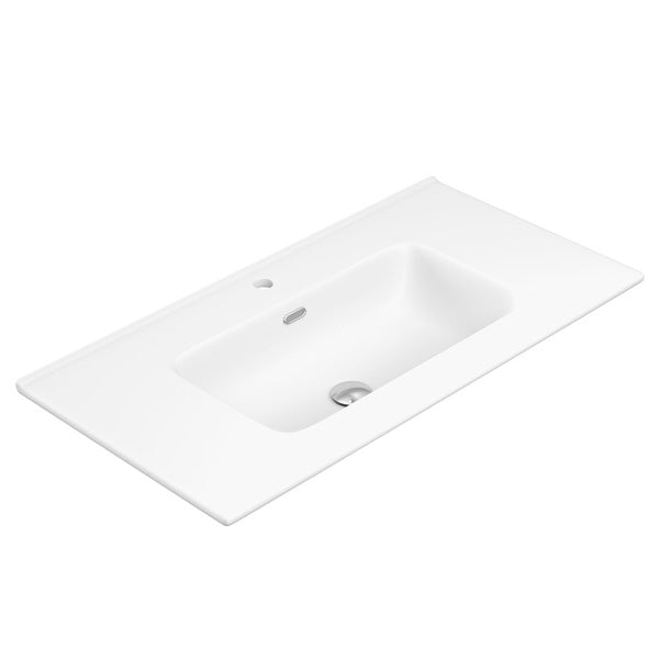 Joli Matte Full Depth Ceramic Basin Top 900mm 1TH