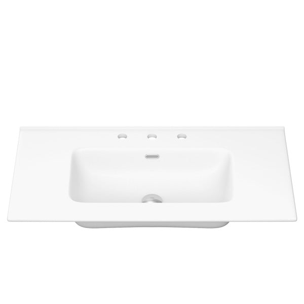 Joli Matte Full Depth Ceramic Basin Top 900mm 3TH