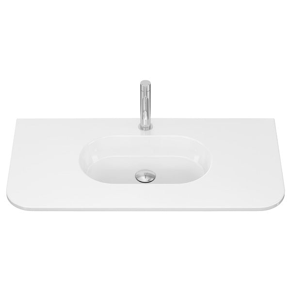 Lola Gloss Full Depth Curved Ceramic Basin Top 900mm 1TH