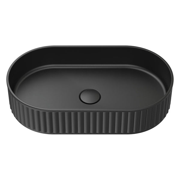 Minka Pill Solid Surface Above Counter Basin, Matte Black