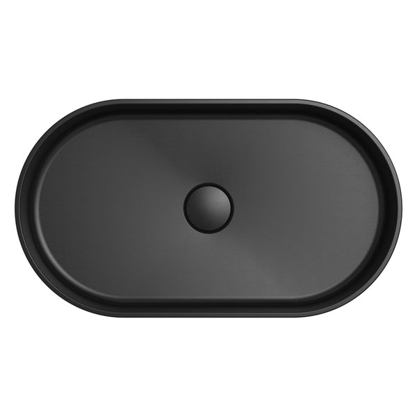 Minka Pill Solid Surface Above Counter Basin, Matte Black