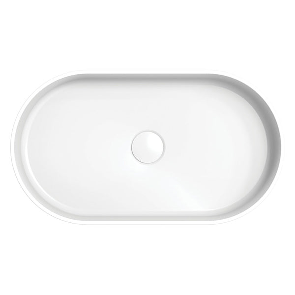 Minka Pill Solid Surface Above Counter Basin, Matte White