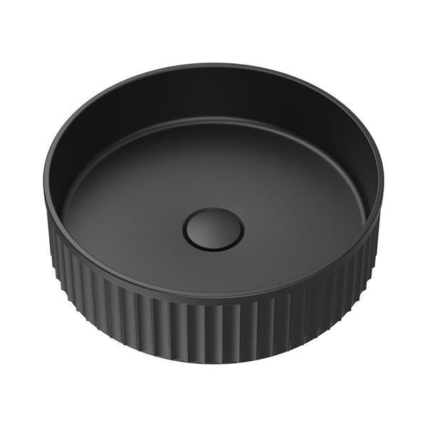 Minka Round Solid Surface Above Counter Basin, Matte Black