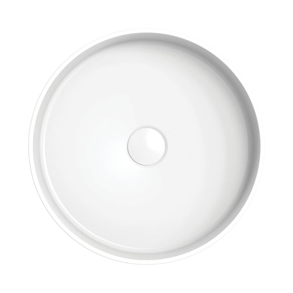 Minka Round Solid Surface Above Counter Basin, Matte White