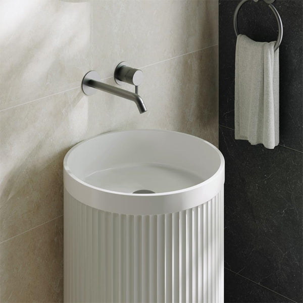 Minka Solid Surface Freestanding Basin, Matte White