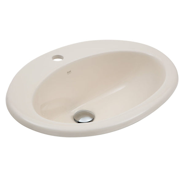 RAK Jessica Ivory Fully-Inset Basin, 1 Tap Hole