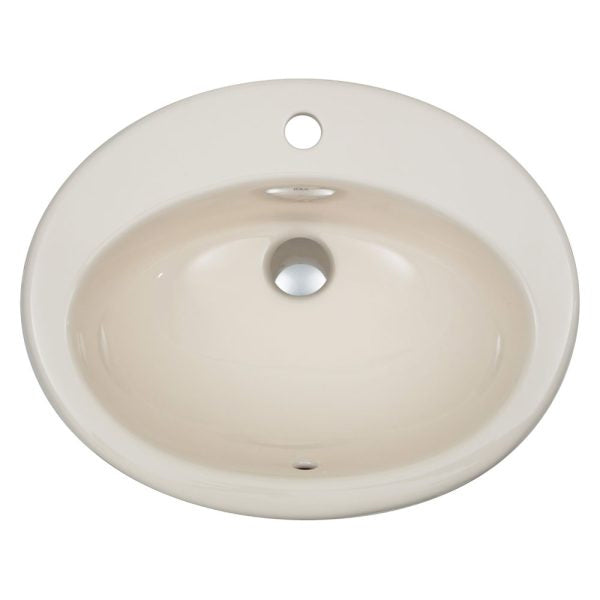 RAK Jessica Ivory Fully-Inset Basin, 1 Tap Hole