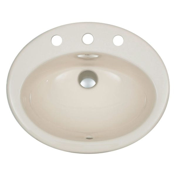 RAK Jessica Ivory Fully-Inset Basin, 3 Tap Holes