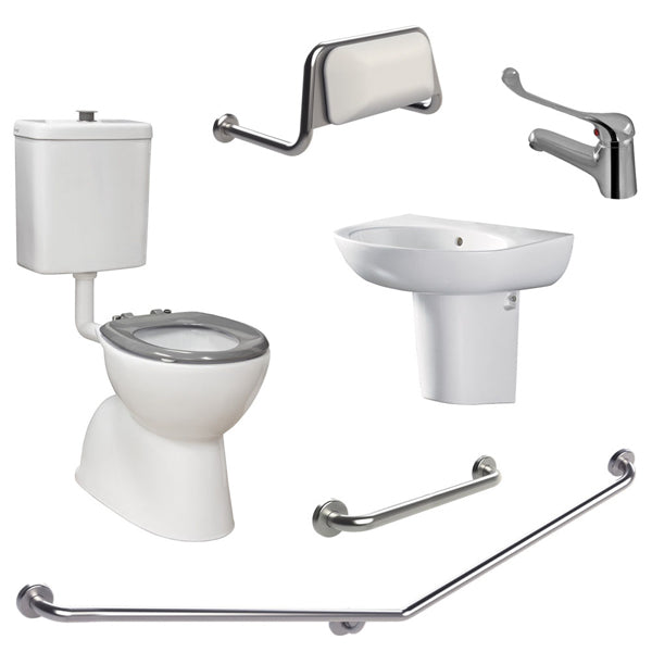 Accessible Toilet Care Kit 2 with Left-Hand 40° Rail