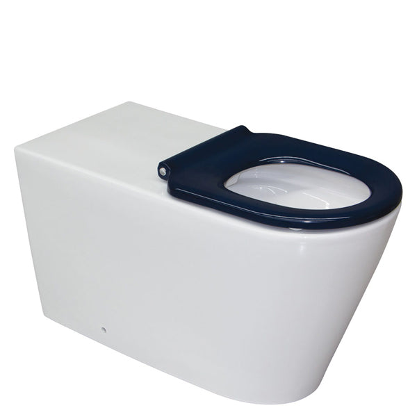 Isabella Care Back-to-Wall Toilet Suite, Blue Seat