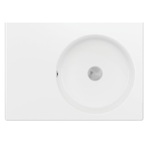 Reba Right Bowl Wall Basin, No Tap Hole